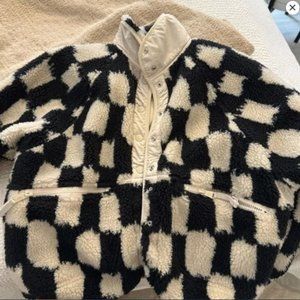 FREE PEOPLE Hit The Slopes Fleece Checkered - Size XS